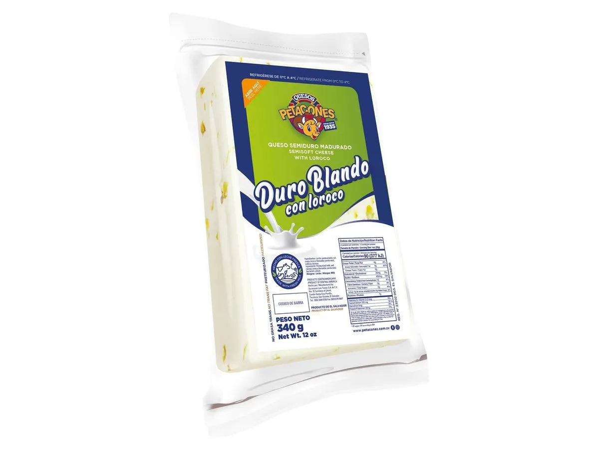 Petacones Hard Soft Cheese with Loroco